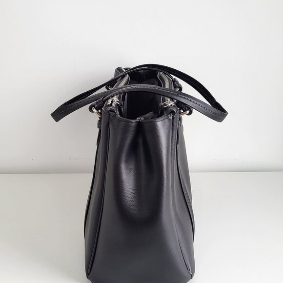 Coach Black Peyton Leather Jordan Satchel Tote I Authentic - Picture 6 of 17